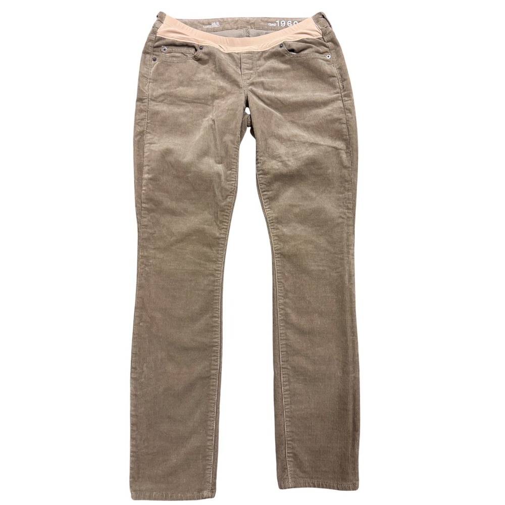 GAP 1969 Maternity Always Skinny Corduroy Pants Desert Wood Brown Size 28/6 31L